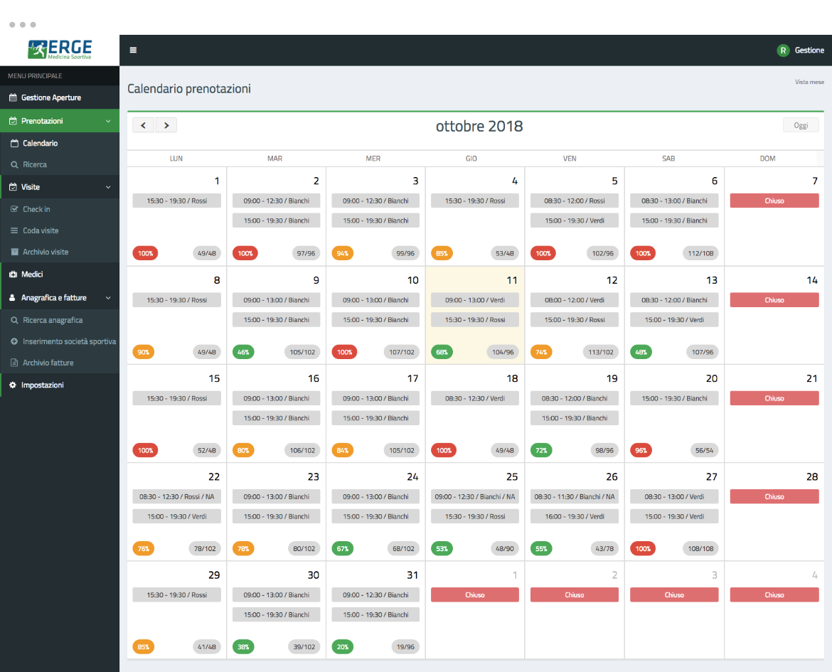 Muvobit calendario prenotazioni Erge